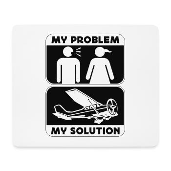 Aerobatic Pilot My Problem My Pictogram Mom Dad - Mouse Pad (horizontal) - white - Front