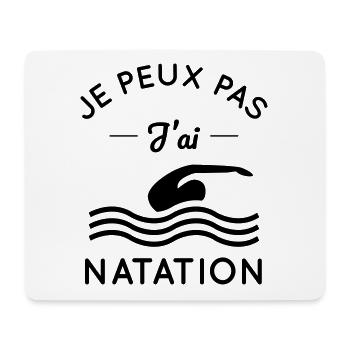 Je peux pas j'ai natation - Tapis de souris (format paysage) - blanc - Devant