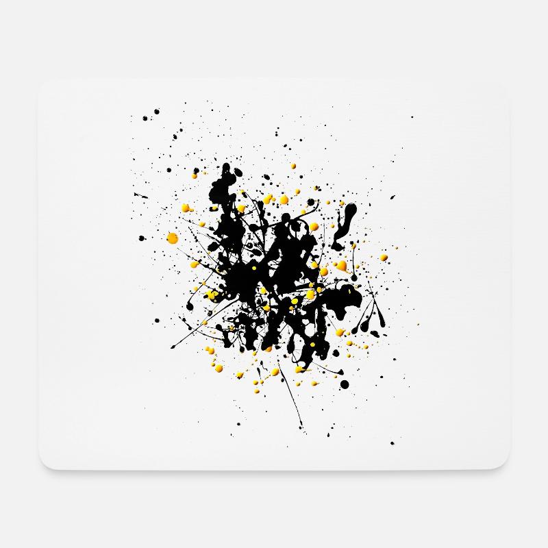 Yellowblack.Splash - Mouse Pad (horizontal) - white