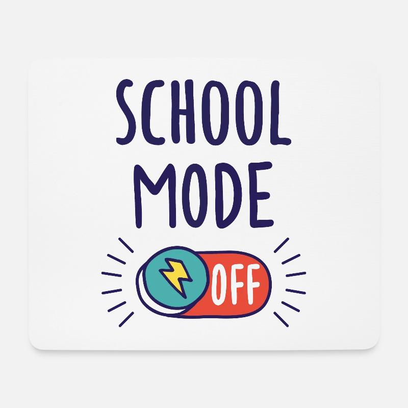 Schule Modus Aus - Mousepad (Querformat) - Weiß