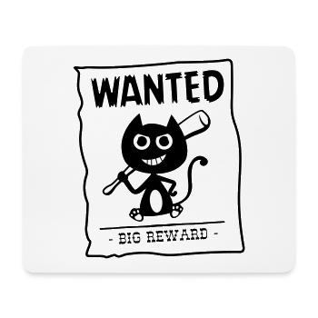 Chat recherché par la police ! humour chat ! - Tapis de souris (format paysage) - blanc - Devant