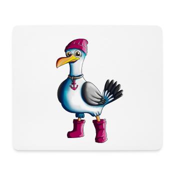 Plattdeutsche Möwe Moin Spruch Nordsee Liebhaber - Mousepad (Querformat) - Weiß - Vorne