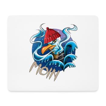 Plattdeutsche Möwe Moin Spruch Nordsee Liebhaber - Mousepad (Querformat) - Weiß - Vorne