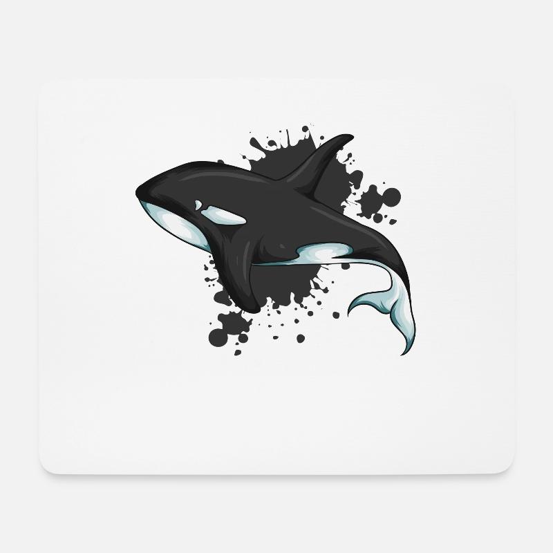 Meeresforscher Orca Design Orca Waloutfit Kids - Mousepad (Querformat) - Weiß