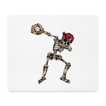 Skeleton Baseball Baseball Gant De Baseball Danse Dabbing - Tapis de souris (format paysage) - blanc - Devant