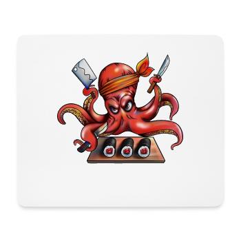 Sushi Chefkoch Oktopus Tintenfisch Sushi Anime Fan - Mousepad (Querformat) - Weiß - Vorne