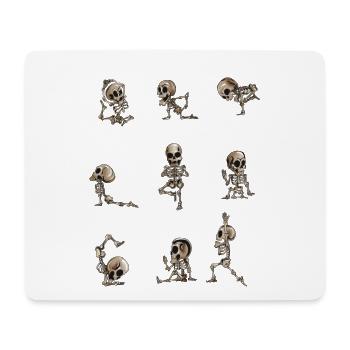 Yoga Halloween Fan Sport Kids Skelett Outfit - Mousepad (Querformat) - Weiß - Vorne