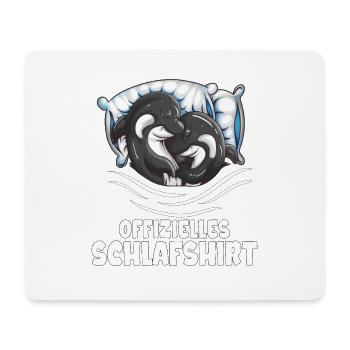Schlafshirt Orca Paar Kinder Erwachsene Schafen - Mousepad (Querformat) - Weiß - Vorne
