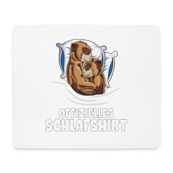 Erdmännchen Schlafshirt Schlafoutfit Nachthemd - Mousepad (Querformat) - Weiß - Vorne