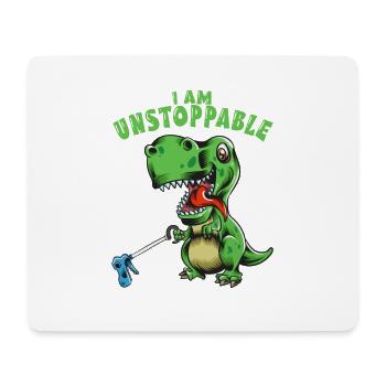 I Am Unstoppable Dino Fan T Rex Kids Dinosaur - Mouse Pad (horizontal) - white - Front