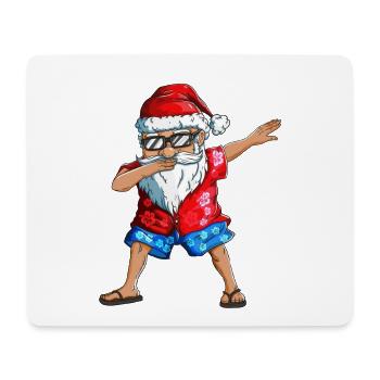 Dabbing Santa Claus Ferien im Sommer Baden gehen - Mousepad (Querformat) - Weiß - Vorne