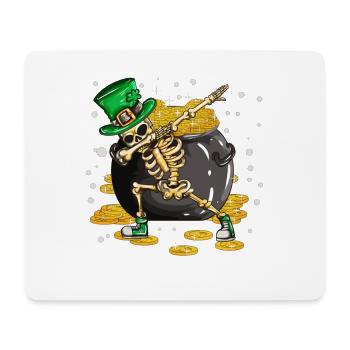 Funny Gold Pot Holiday St Patrick's Day Dabbing - Mouse Pad (horizontal) - white - Front