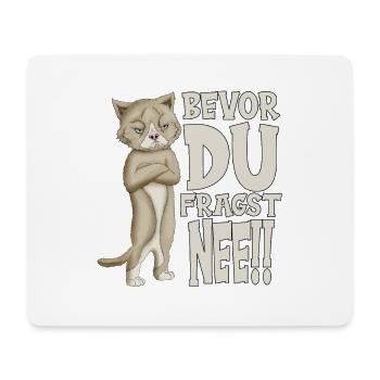 Katzenoutfit bevor du fragst nee faule Katze Kater - Mousepad (Querformat) - Weiß - Vorne