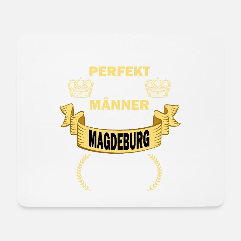 Magdeburg Deutschland Stadt Männer Perfekt Spruch - Mousepad (Querformat) - Weiß