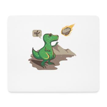 Dinosaurier Asteroid Welt Stein Schere Papier - Mousepad (Querformat) - Weiß - Vorne