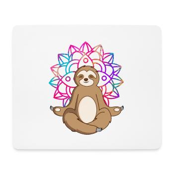 Faultier Mandala Faultier Yogashirt Yoga Outfit - Mousepad (Querformat) - Weiß - Vorne