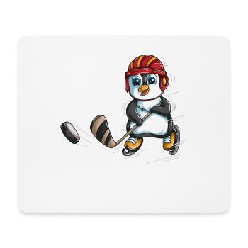 Pingouin hockey sur glace hockey bâton sport pingouins - Tapis de souris (format paysage) - blanc - Devant