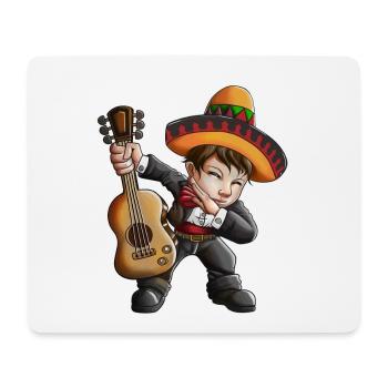 Mexican Guitar Musician Suit Dab Dabbing - Mouse Pad (horizontal) - white - Front