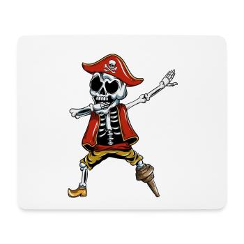 Dabbing Pirate Pumpkin Glowing Halloween - Mouse Pad (horizontal) - white - Front