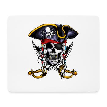 Piraten Skelett Schatzsuche Piratenschiff Kostüm - Mousepad (Querformat) - Weiß - Vorne