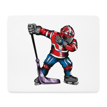 Eissport Eishockey Spieler macht den Dab Tanz - Mousepad (Querformat) - Weiß - Vorne