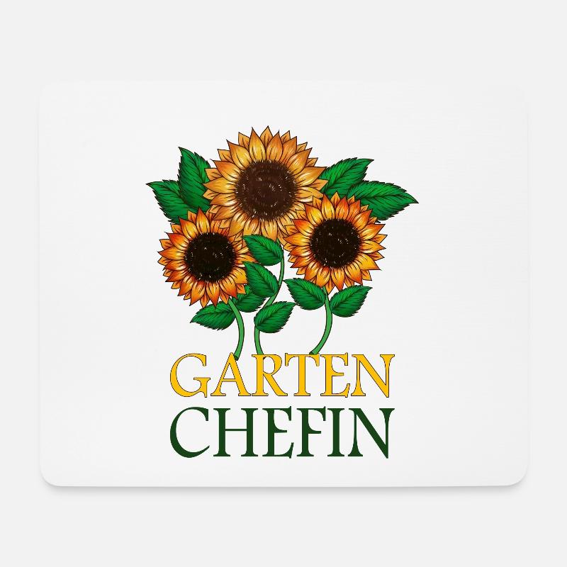Mutter Garten Chefin Blumen Beet Gemüse Obst Ernte - Mousepad (Querformat) - Weiß