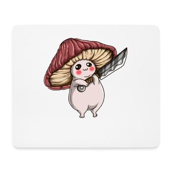 Pilze suchen Farm Pilz mit Messer Koch Köchin - Mousepad (Querformat) - Weiß - Vorne