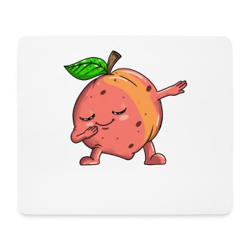 Obst Liebhaber Vegan leben Dabbing Pfirsich Dab - Mousepad (Querformat) - Weiß - Vorne