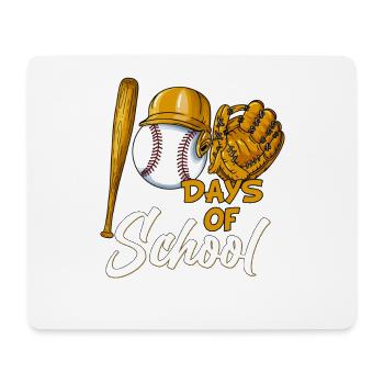 School Kids Baseball Costume 100 Days of School - Mouse Pad (horizontal) - white - Front