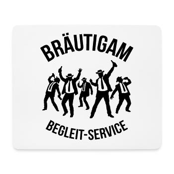 Bräutigam Begleit-Service (JGA Begleitservice / B) - Mousepad (Querformat) - Weiß - Vorne