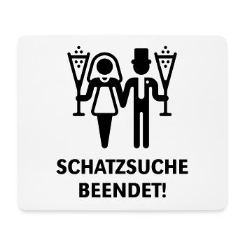 Schatzsuche Beendet! (Brautpaar, Hochzeit, Heirat) - Mousepad (Querformat) - Weiß - Vorne
