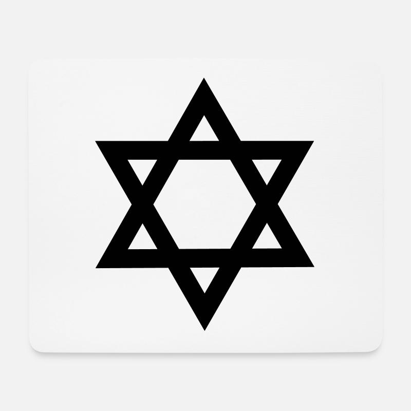 Davidstern Judentum - Mousepad (Querformat) - Weiß