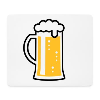 Chope de bière (Bière / Chope de bière / Verre à bière / L / 2C) - Tapis de souris (format paysage) - blanc - Devant