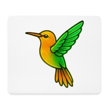 Hummingbird Bird - Mouse Pad (horizontal) - white - Front