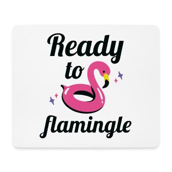 Ready To Flamingle - Mousepad (Querformat) - Weiß - Vorne