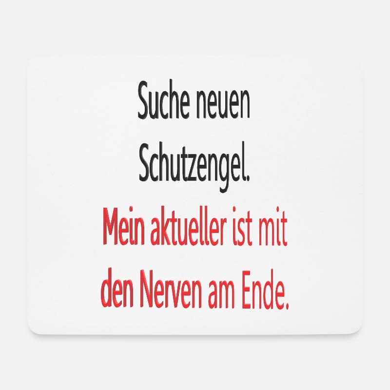 Spruch Schutzengel - Mousepad (Querformat) - Weiß