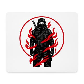 Flame Knight in the Shadows - Mouse Pad (horizontal) - white - Front