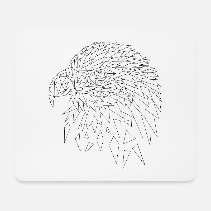 Seeadler Adler Polygone - Mousepad (Querformat) - Weiß