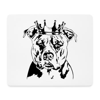 AMERICAN STAFFORDSHIRE TERRIER KRONE WILSIGNS Chien - Tapis de souris (format paysage) - blanc - Devant