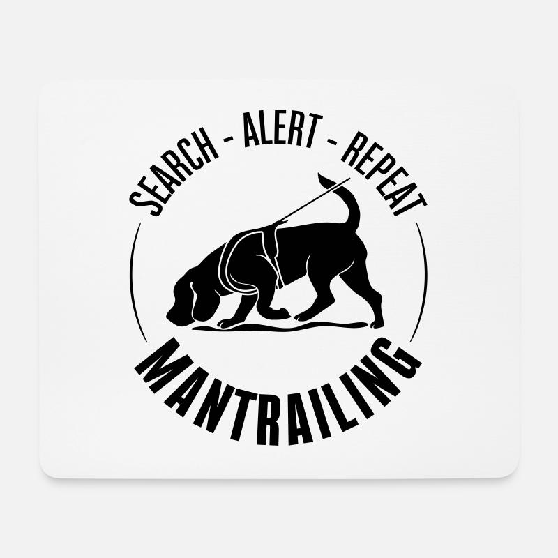 MANTRAILING Hundesport Suchhunde Hunde Hund - Mousepad (Querformat) - Weiß
