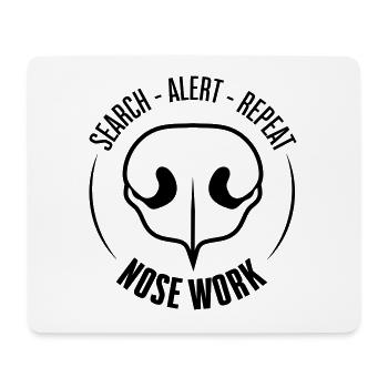 NEZ TRAVAIL Recherche Chien Nez Chiens de travail Chien - Tapis de souris (format paysage) - blanc - Devant
