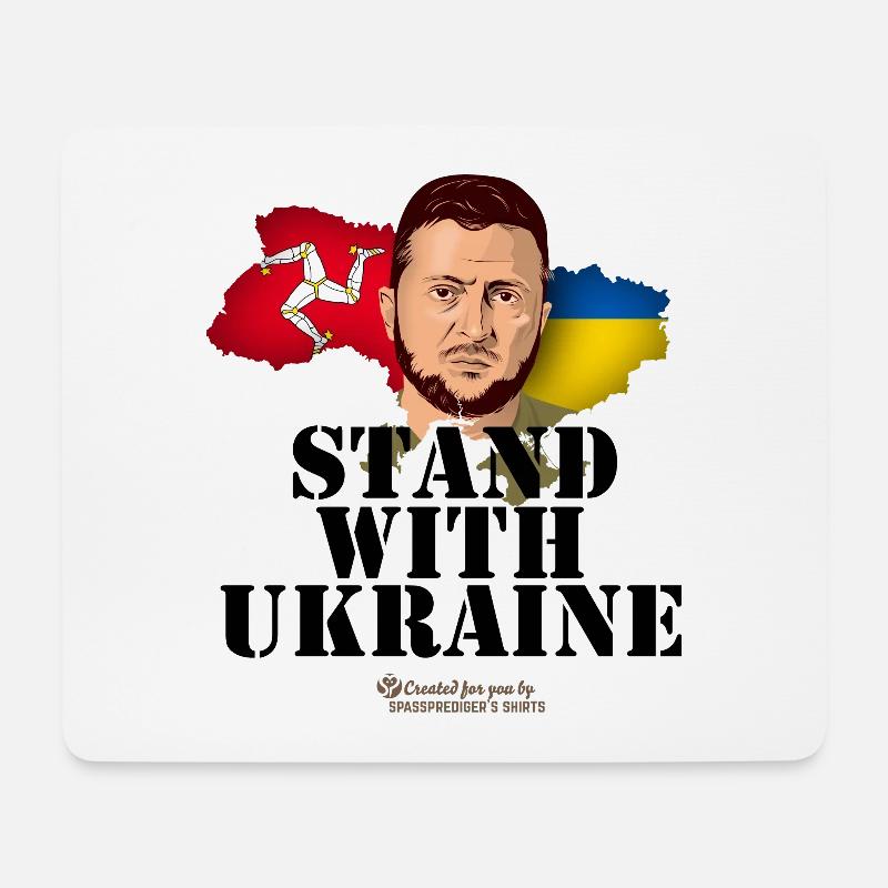Ukraine Isle of Man - Mousepad (Querformat) - Weiß