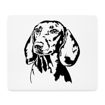 Dachshund Dachshund Teckel Dog Portrait Dogs - Mouse Pad (horizontal) - white - Front