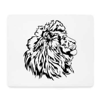 Tête de Lion Roi Mane Wilsigns - Tapis de souris (format paysage) - blanc - Devant