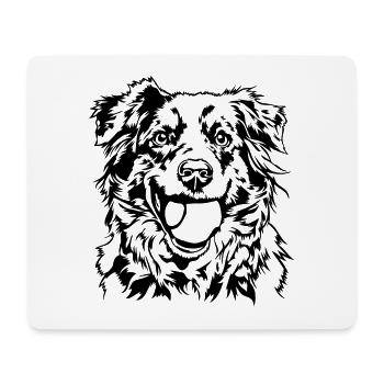 Australian Shepherd Ball Ball Junkie Dogs Wilsigns - Mouse Pad (horizontal) - white - Front