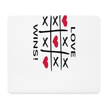 L’amour gagne Les Sorts d’Amour la paix - Tapis de souris (format paysage) - blanc - Devant