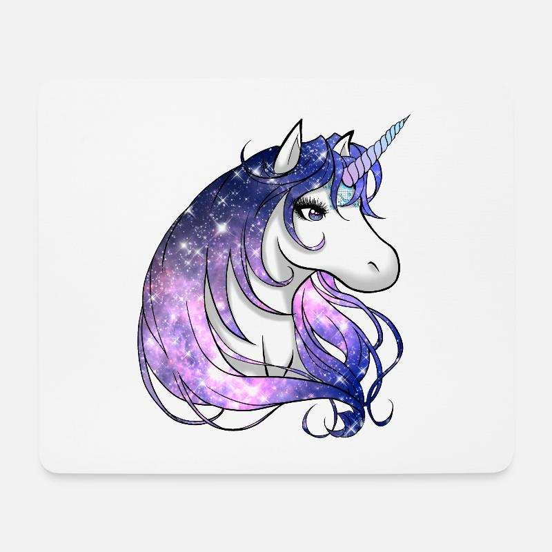 Einhorn - Mousepad (Querformat) - Weiß