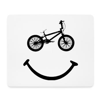 BMX Vélo Smile - Tapis de souris (format paysage) - blanc - Devant