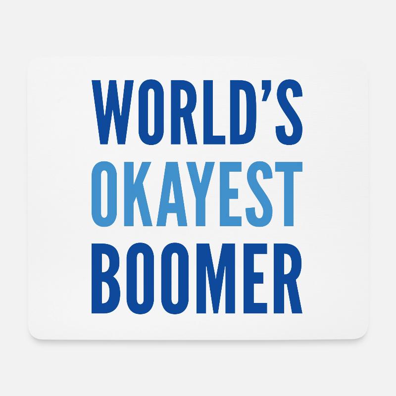 Der okayeste Boomer der Welt - Mousepad (Querformat) - Weiß