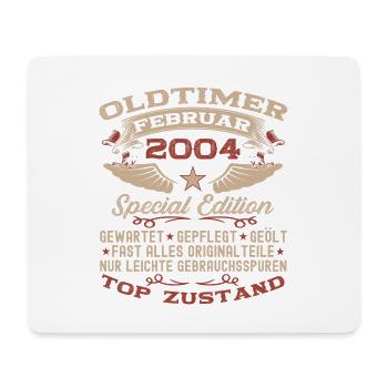 Oldtimer Februar Jahrgang 2004 Mann 19. Geburtstag - Mousepad (Querformat) - Weiß - Vorne